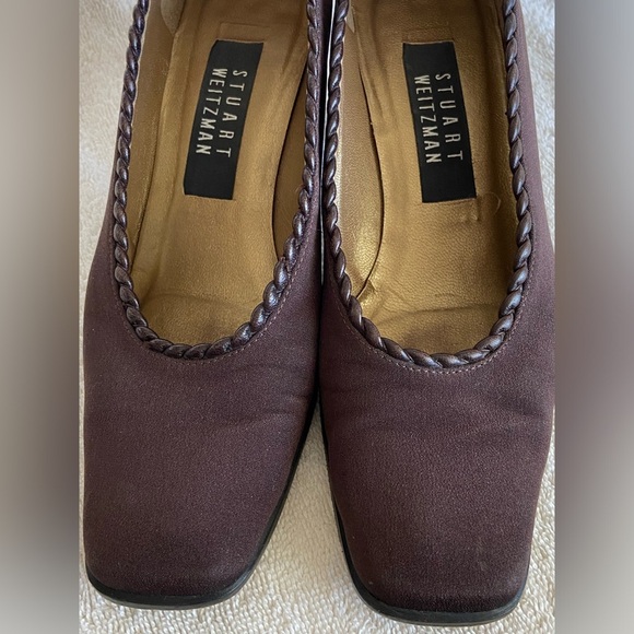 Vintage Stuart Weitzman Brown Heels Square Toe Women's Size 6 - Picture 11 of 11